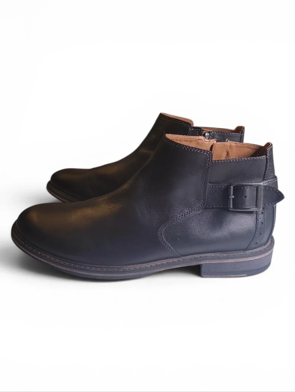 Clarks, Clarksdale Remi Buckled Ankle Boots Sz 12M